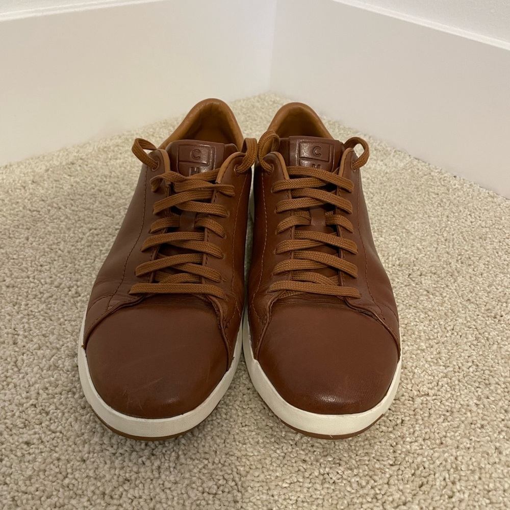 Cole Hana Grandpro Size 8.5 Brown Dress Sneakers